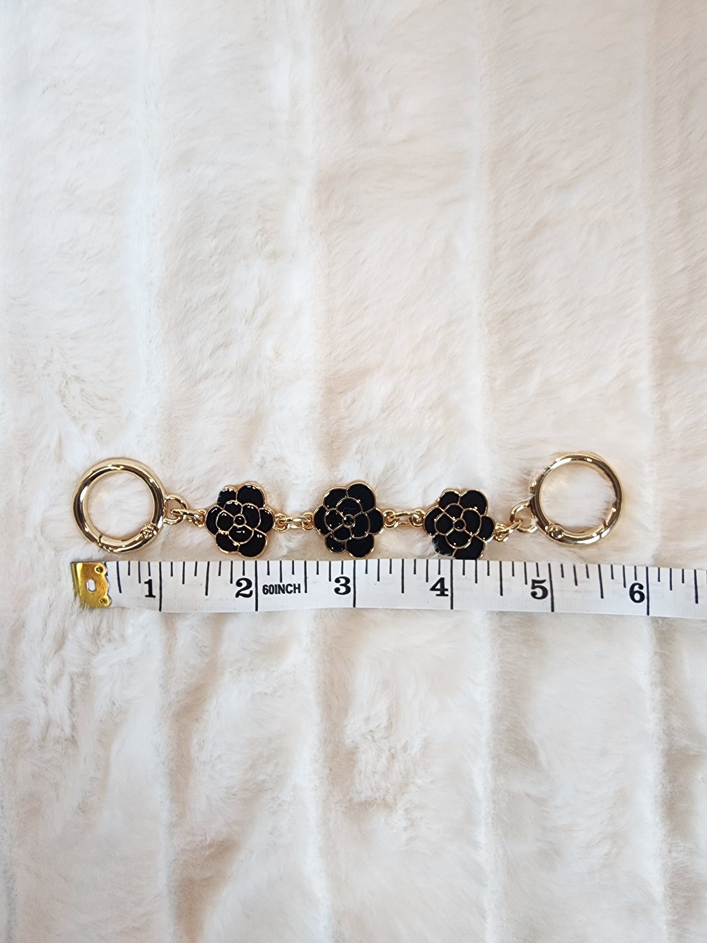 Black Camellia Bag Extender