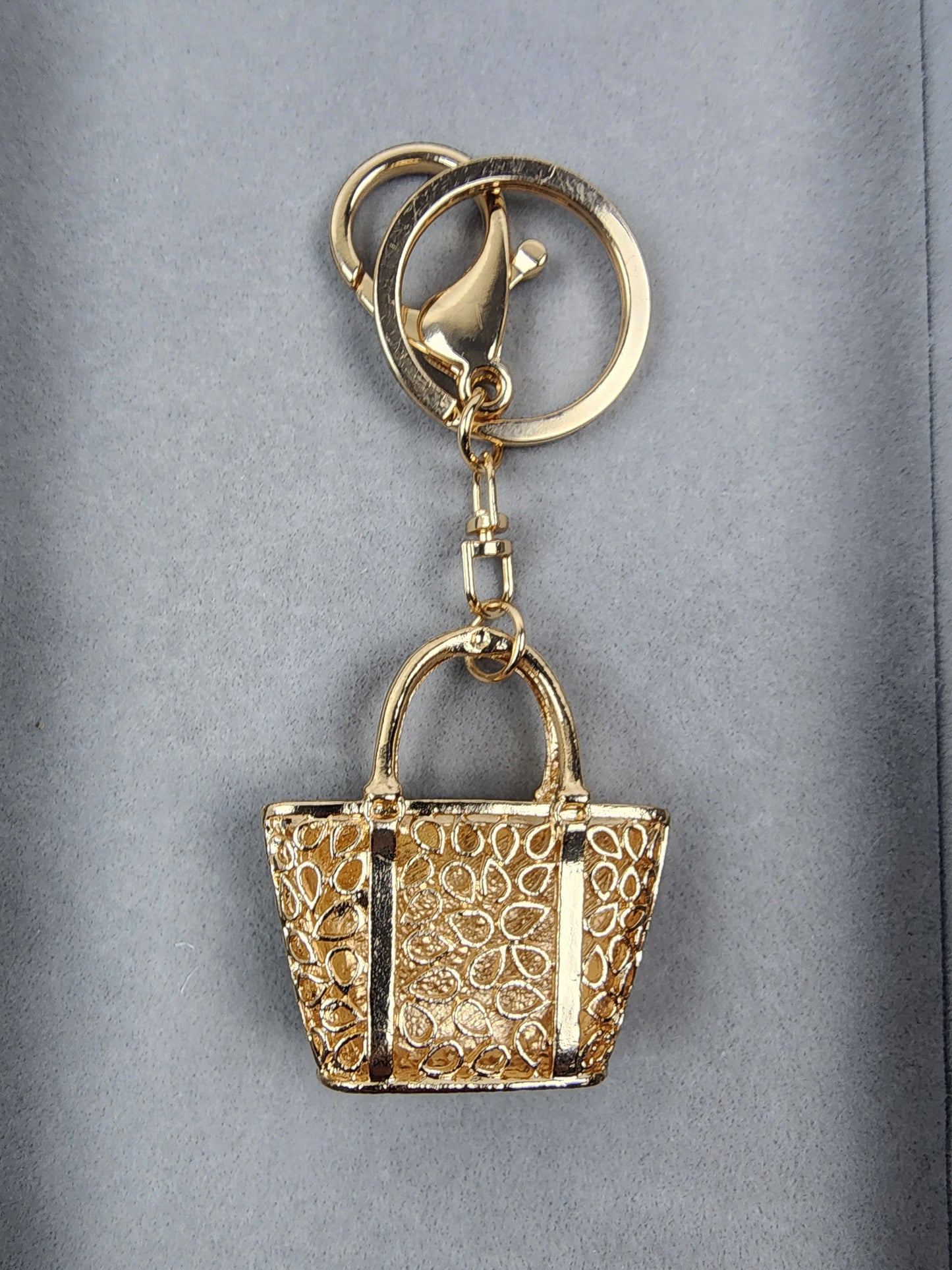 Leopard Print Handbag Keychain