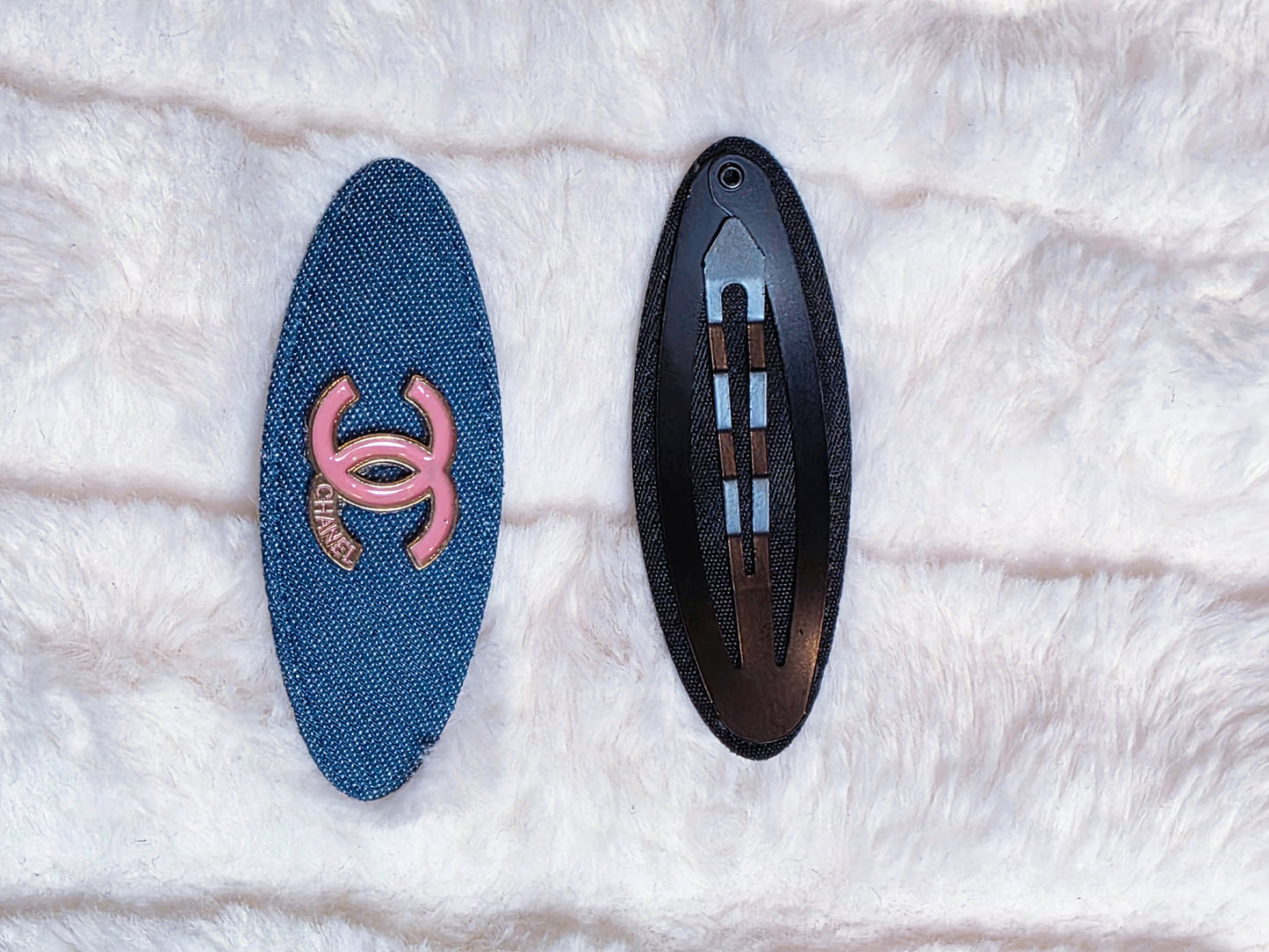Denim Blue Hair Clips