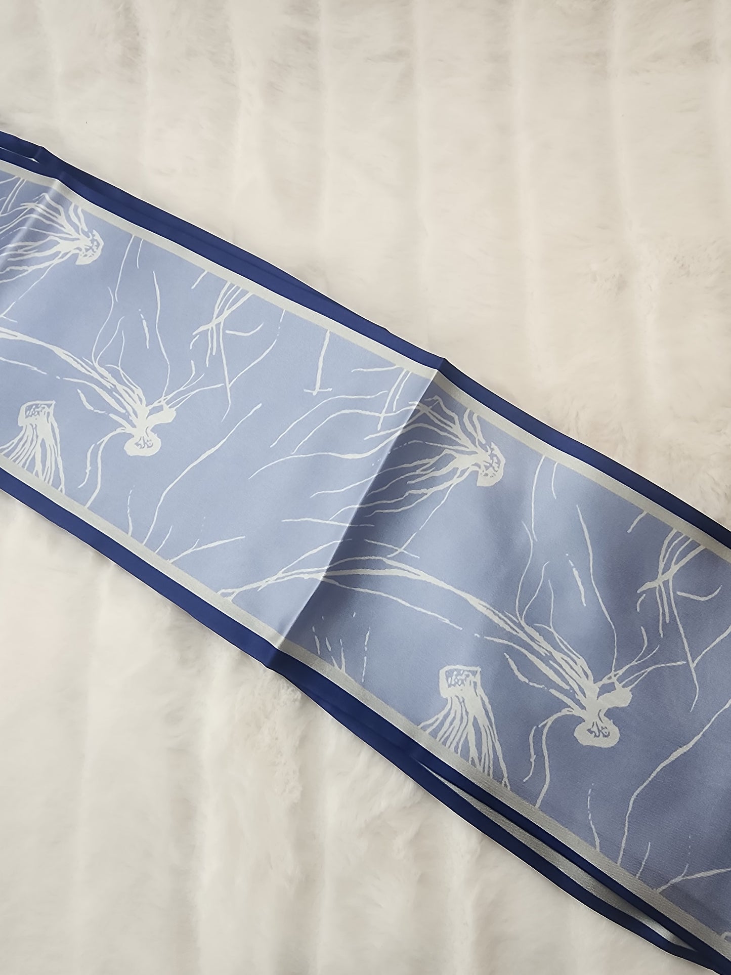 Blue Silk Scarf