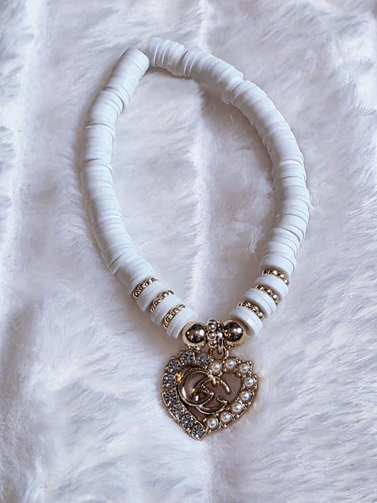 White Beaded Bracelet