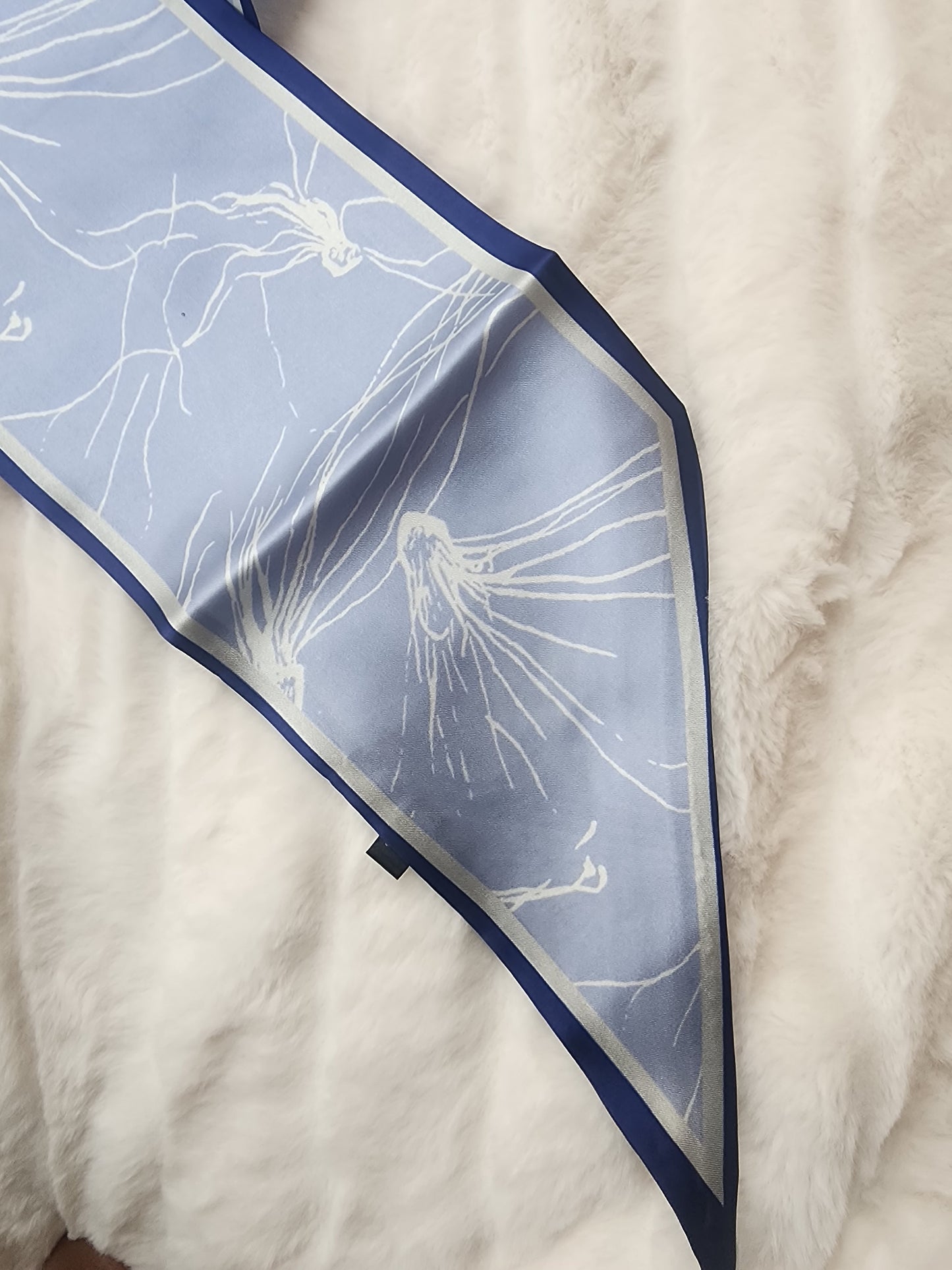 Blue Silk Scarf