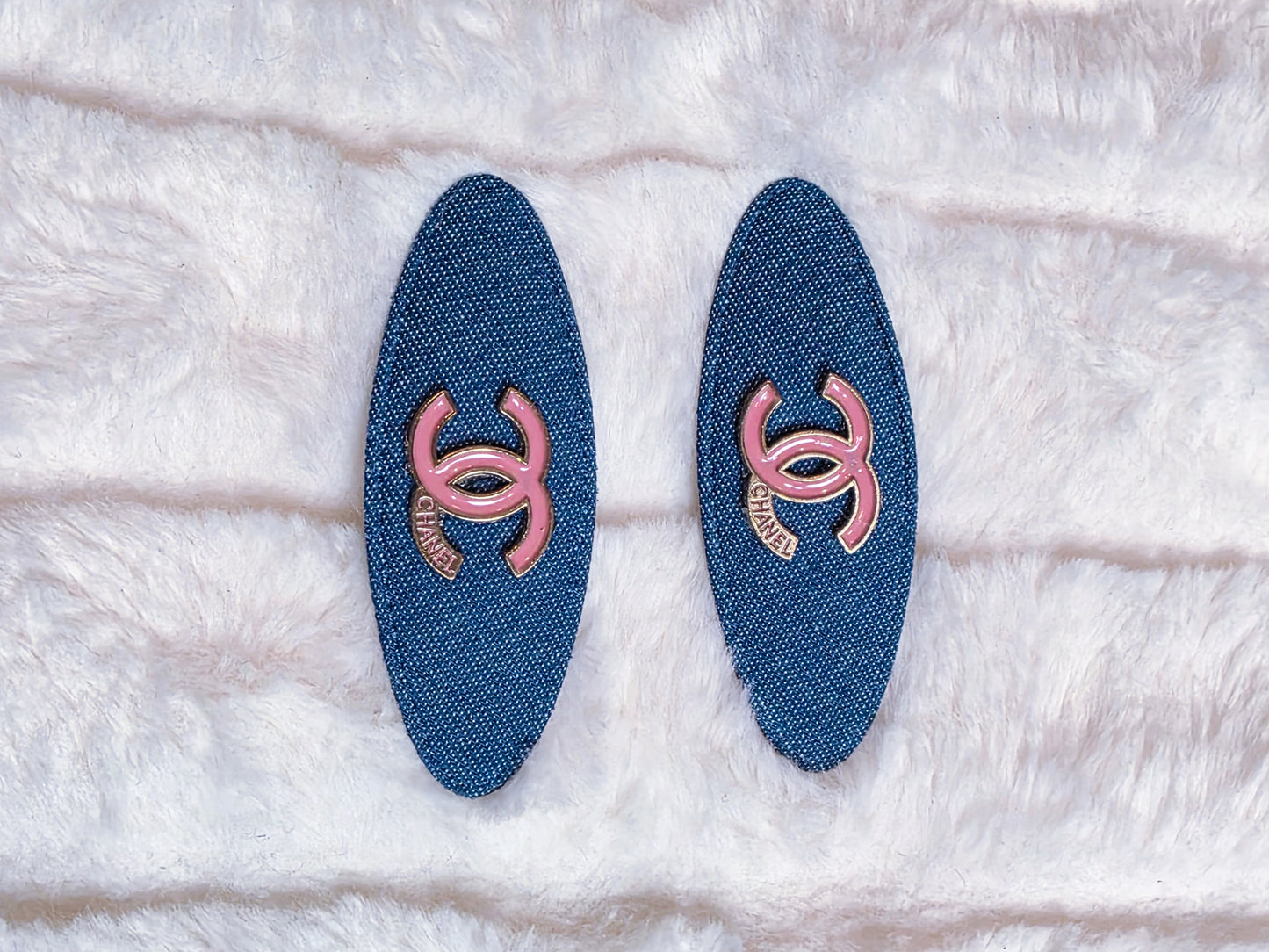 Denim Blue Hair Clips