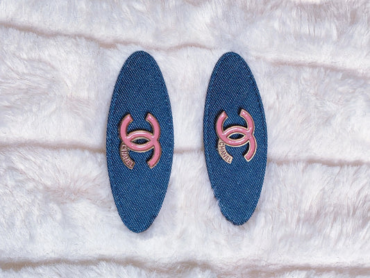 Denim Blue Hair Clips