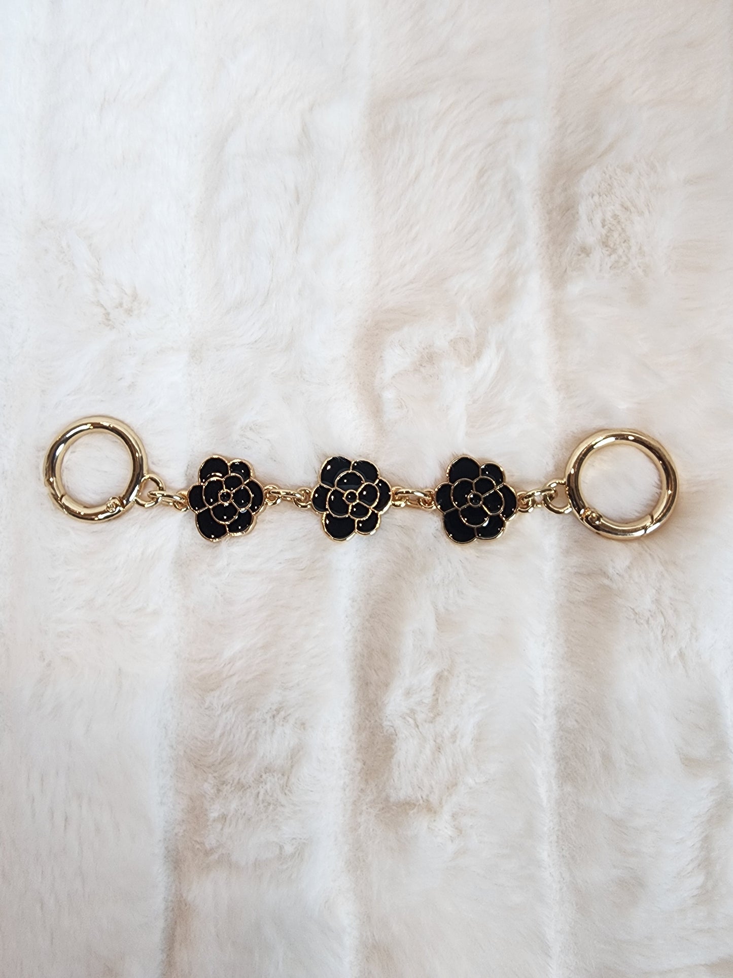 Black Camellia Bag Extender