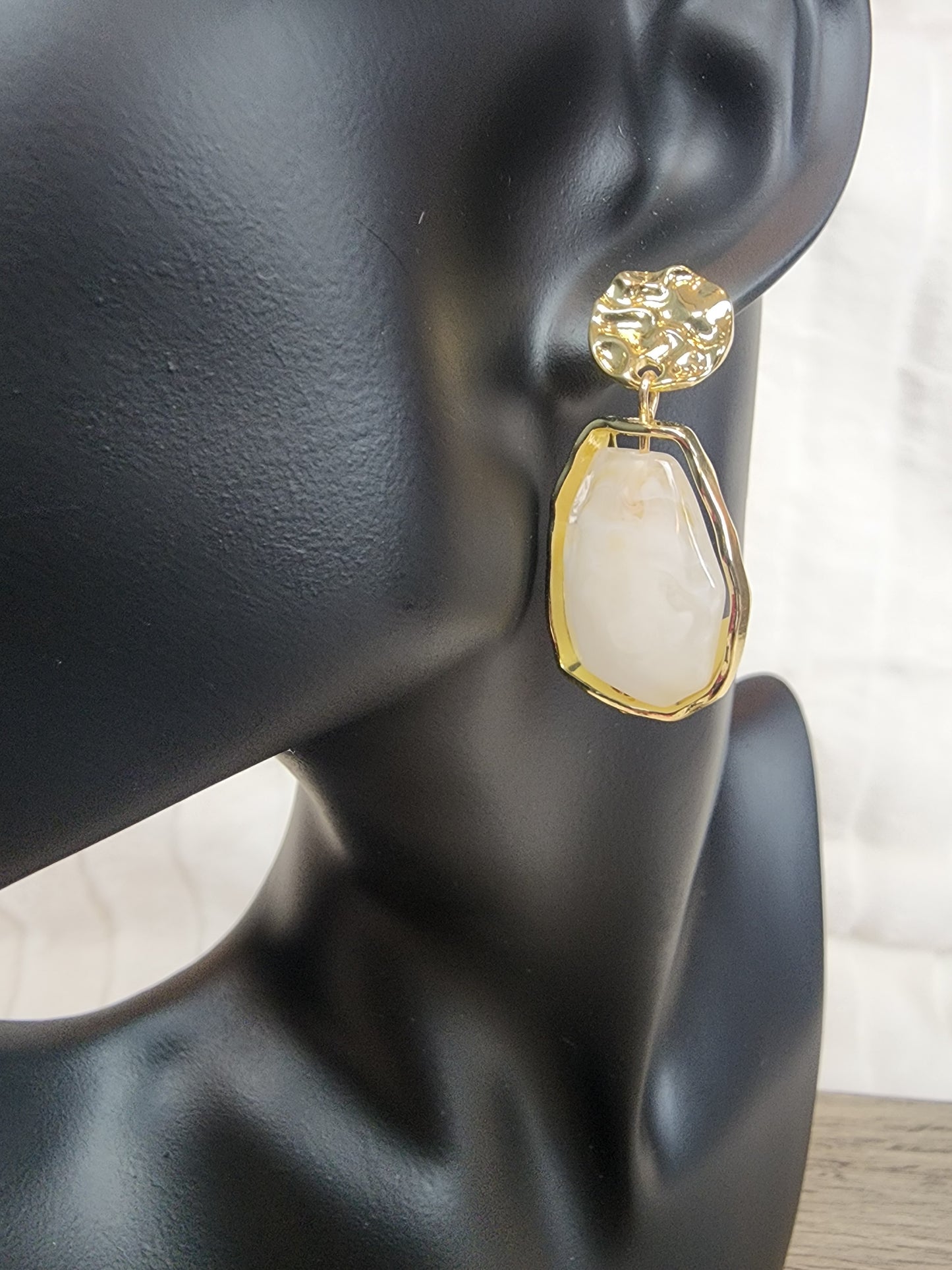 Abstract Stone Earrings
