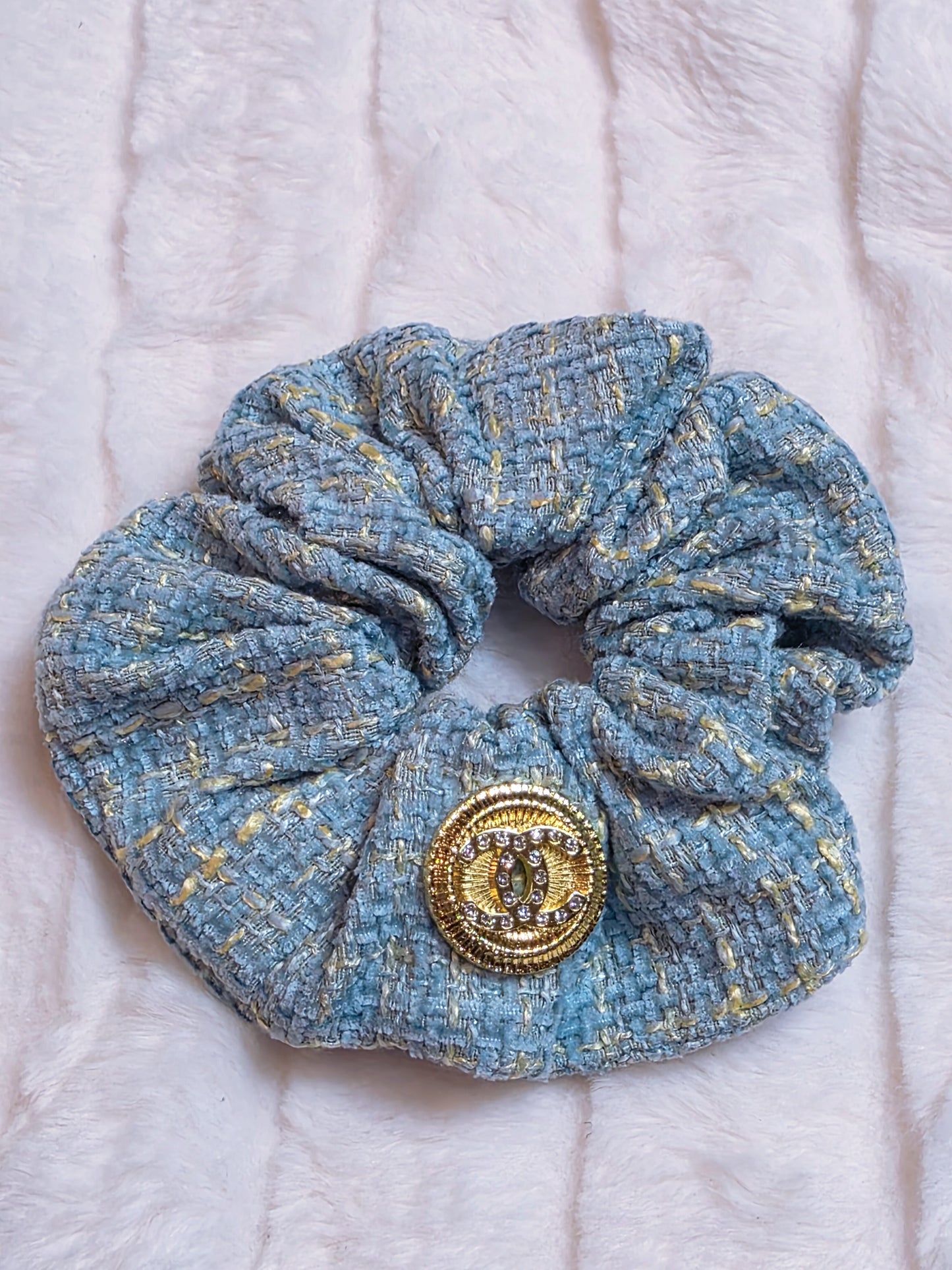 Upcycled CC Button Hair Tie