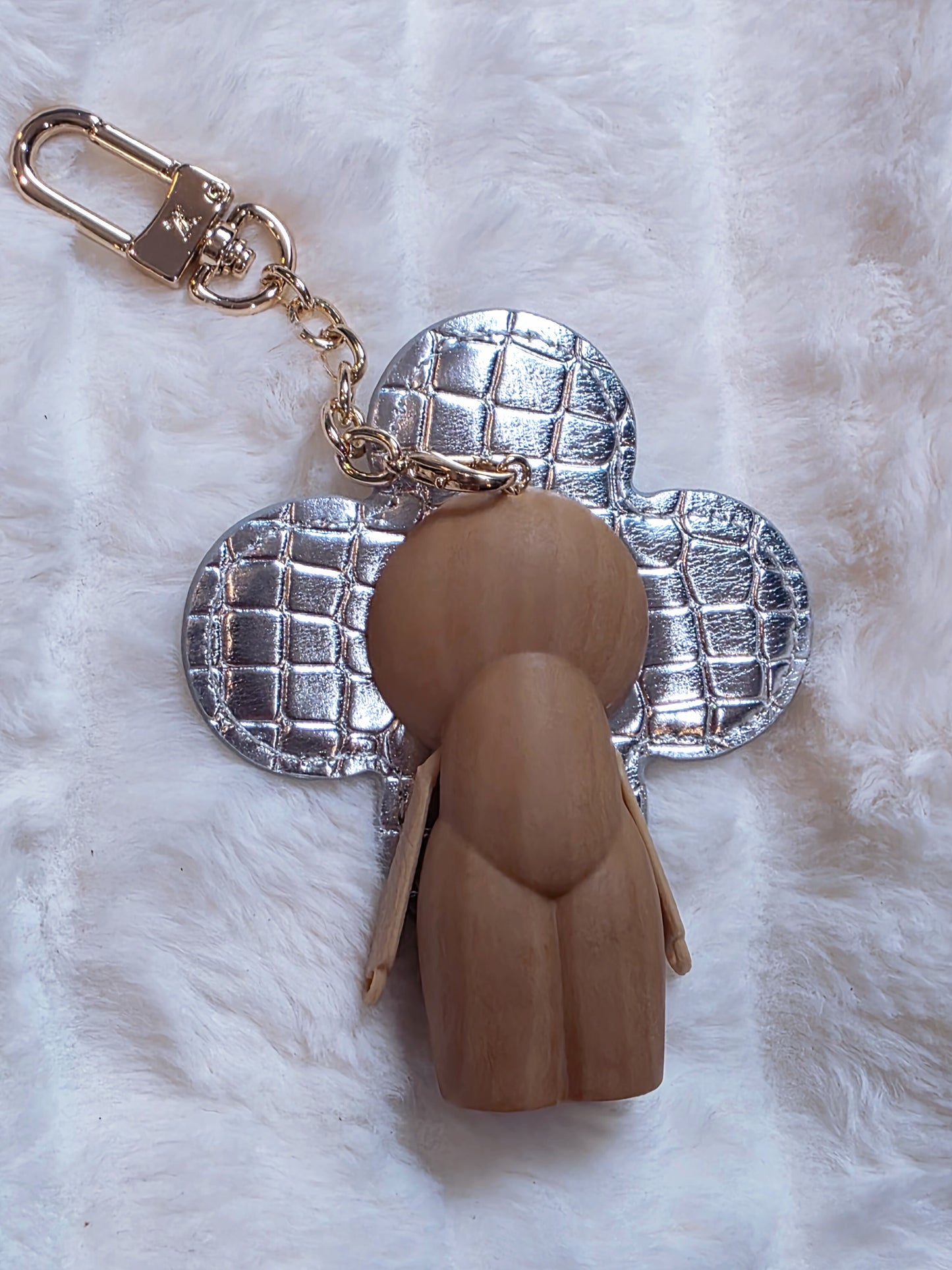 Silver Croc Keychain