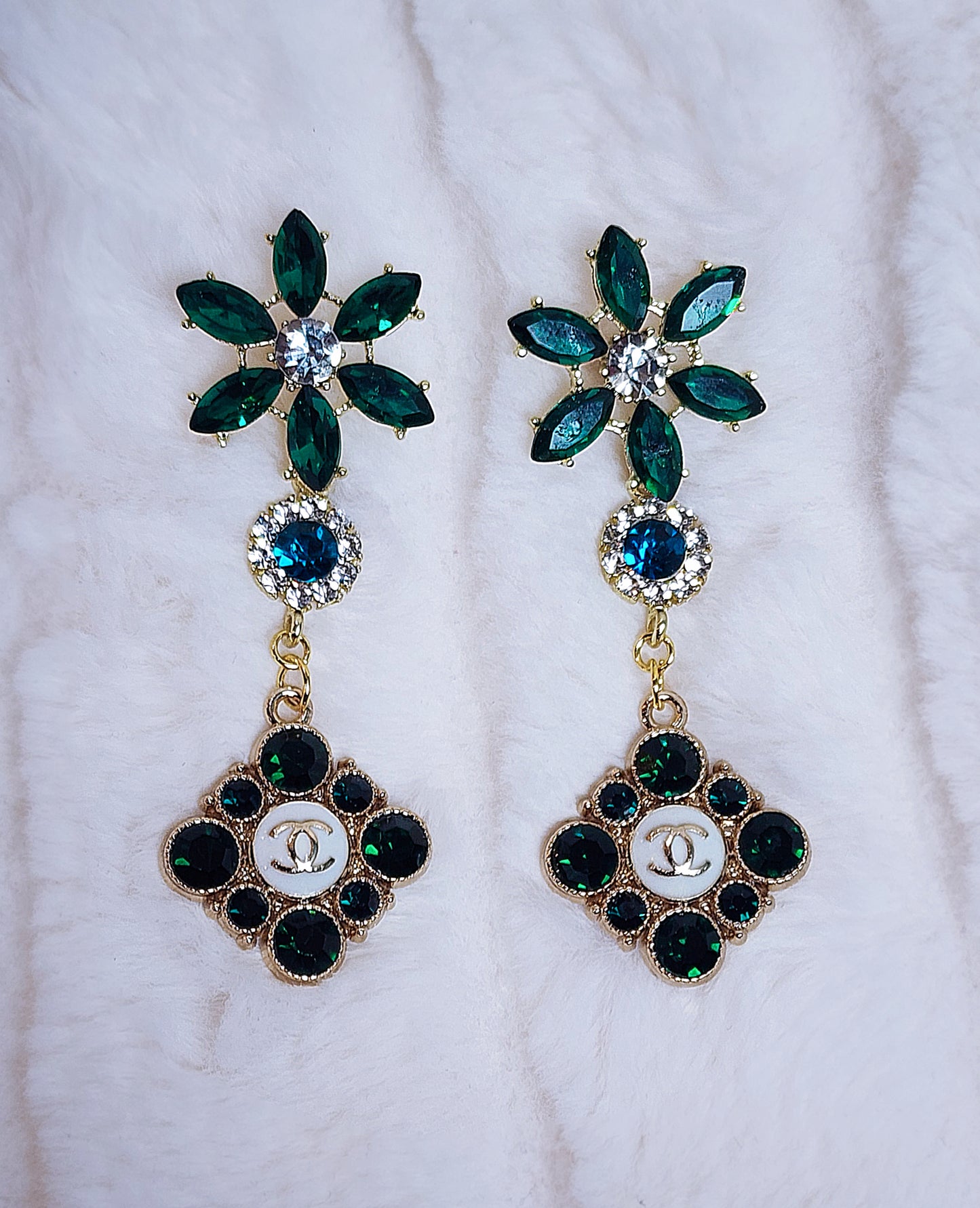 Upcycled All is Emerald Earrings