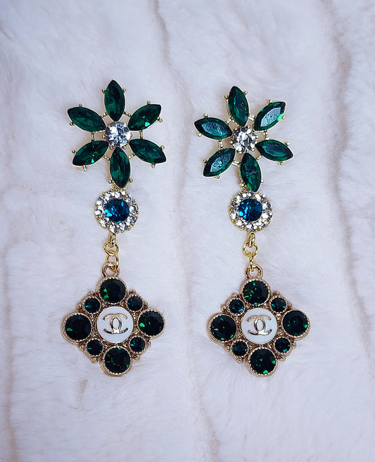 Upcycled All is Emerald Earrings
