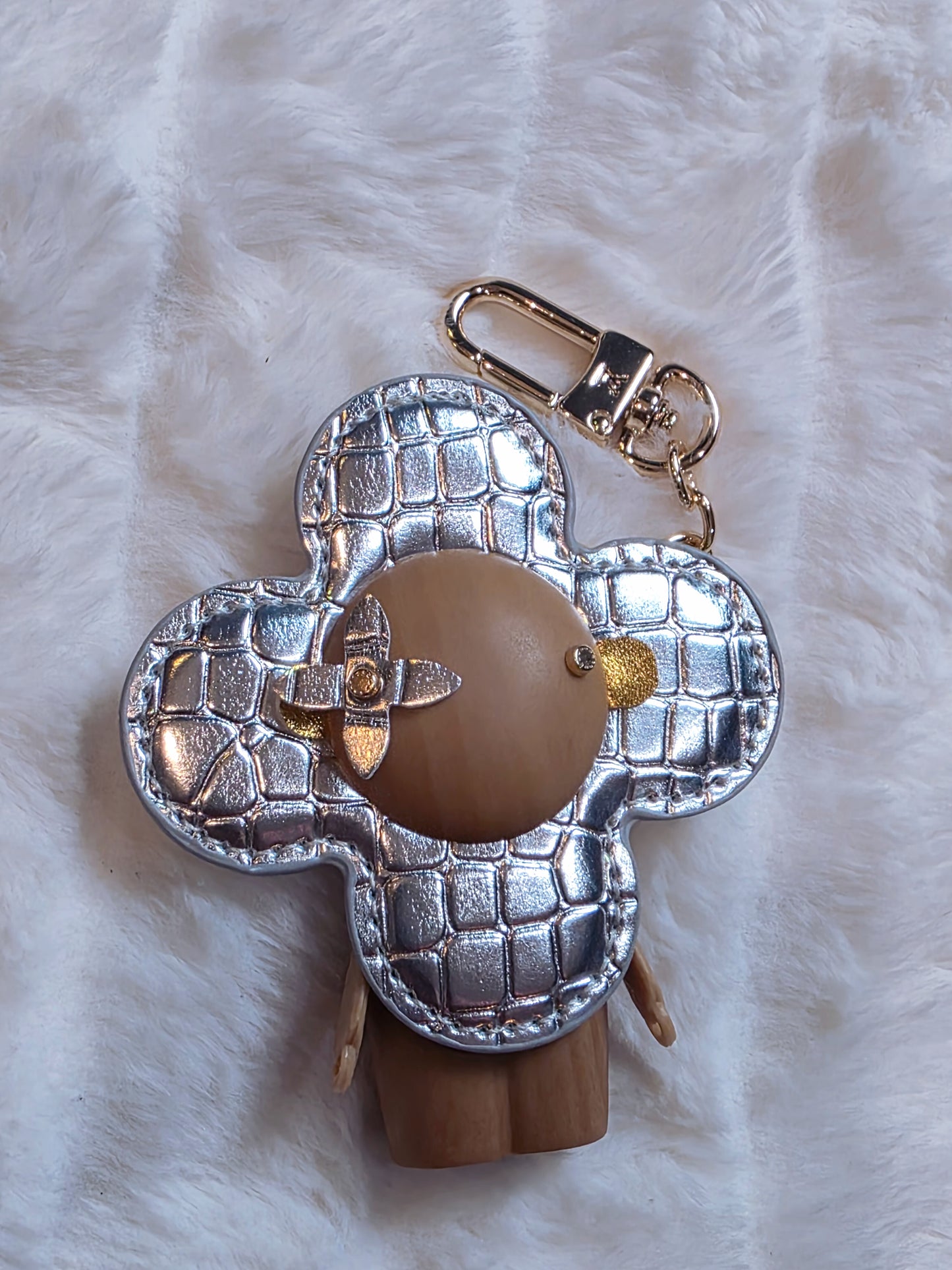 Silver Croc Keychain