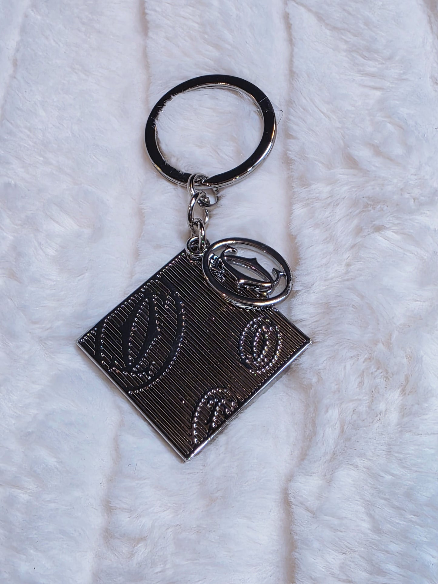 Cheeky Silver Keychain