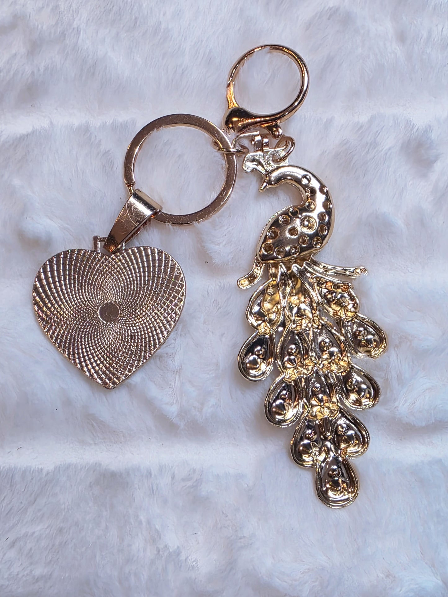 Blue Peacock Upcycled Bagcharm