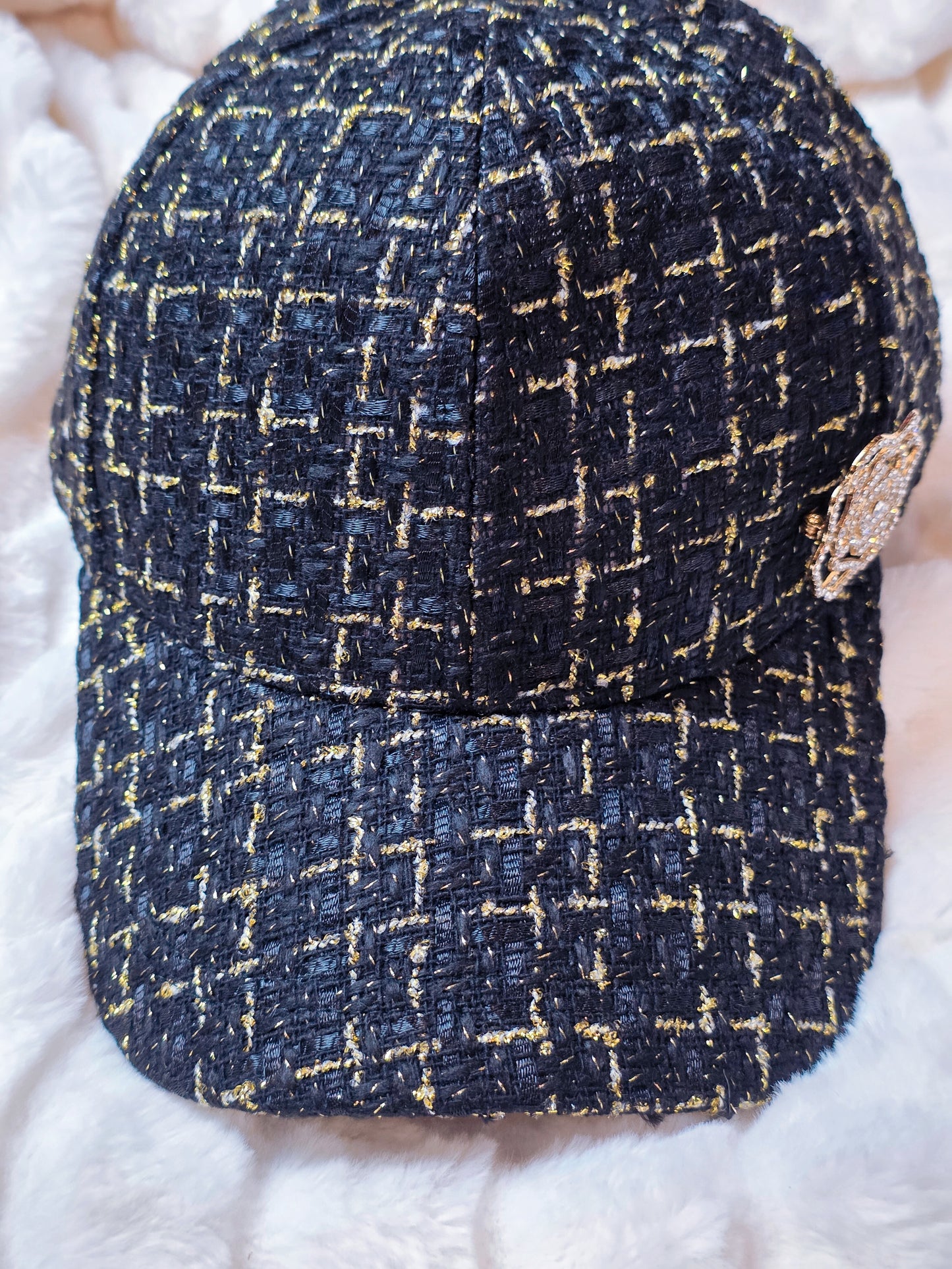 Tweed Camellia Baseball Hat