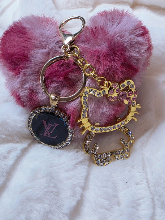 Purrrfect Pink Keychain