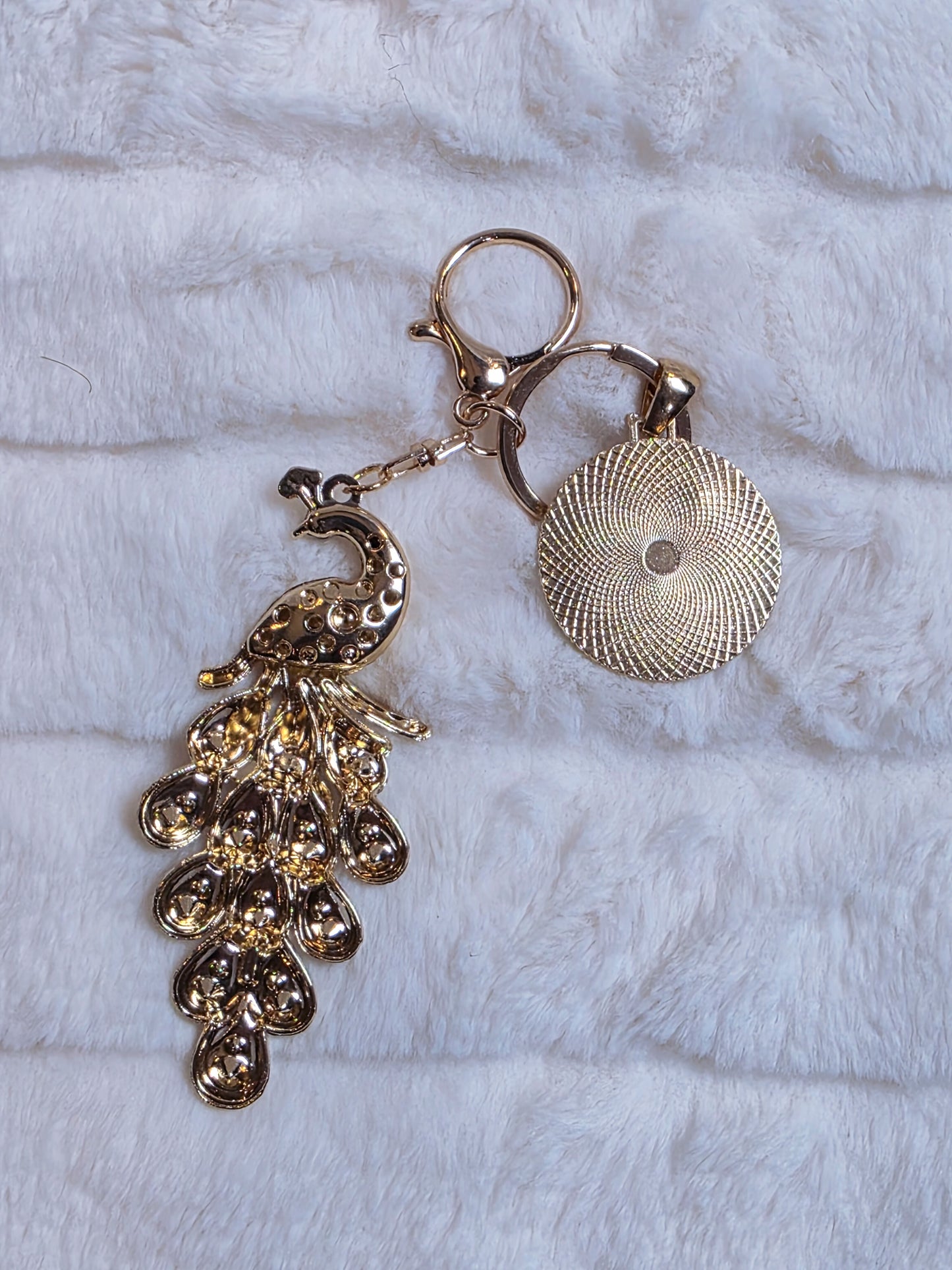 Green Peacock Keychain